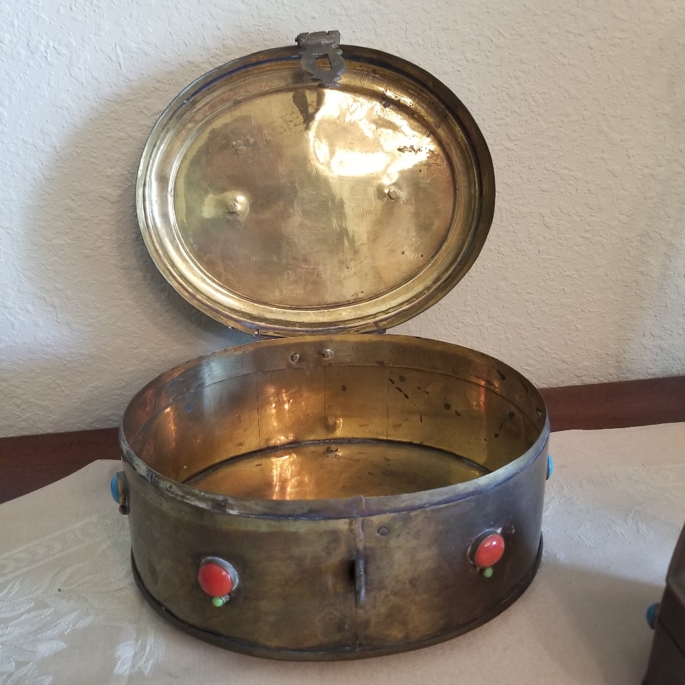 Set of Vintage Brass handmade Decorative Boxes